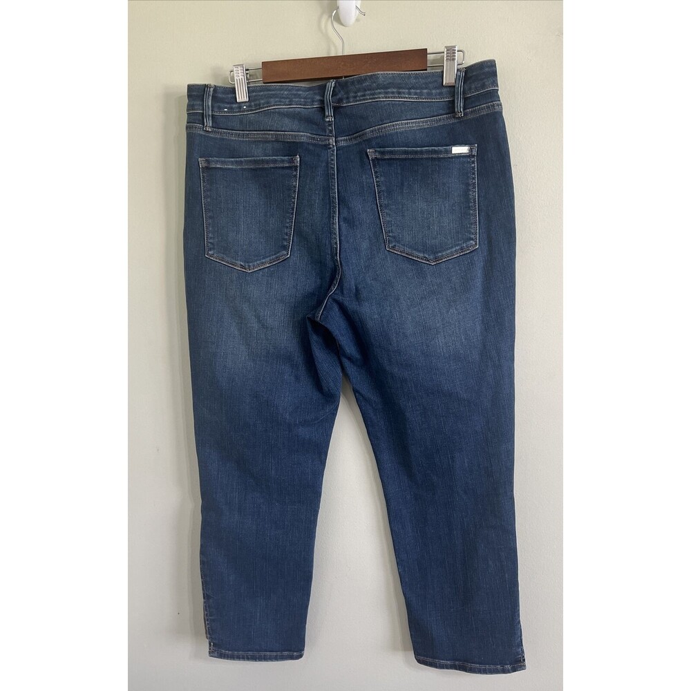 Nwt White House Black Market High-Rise Snake-Gusset The Slim Crop Jeans Size 14p - Picture 4 of 7